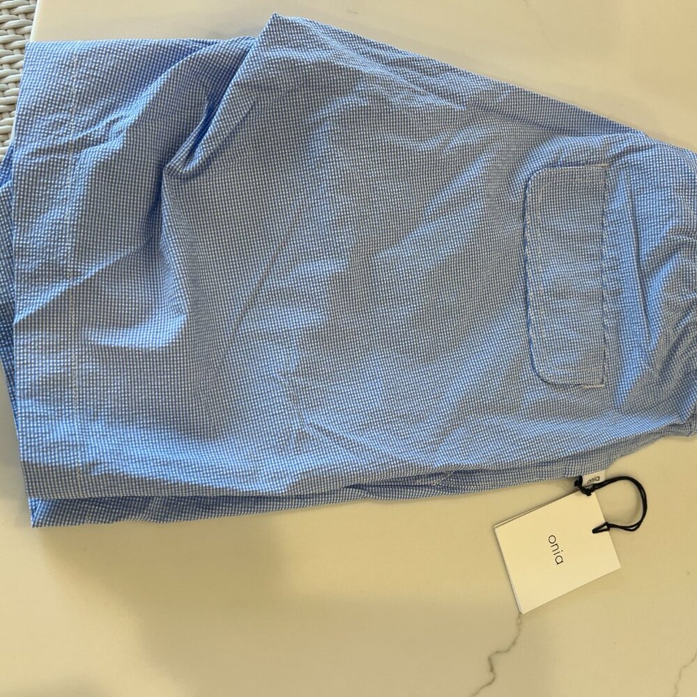 Onia Calder swim  trunks 7.5 micro gingham